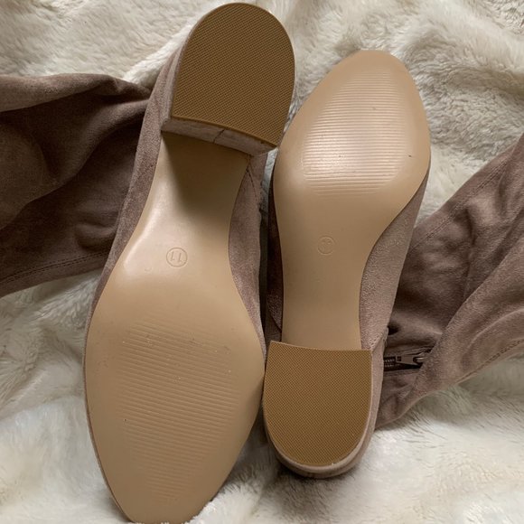 Beige knee boots with bow detail - Picture 5 of 5